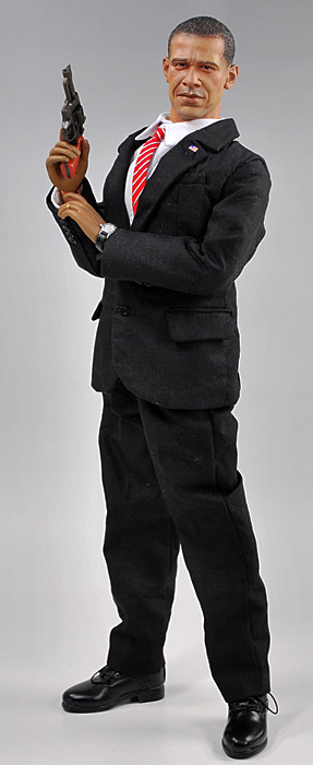 Illustration for article titled Best Obama Action Figure Ever Battles Darth Vader, Terrorists, Dick Cheney